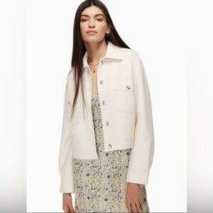 NWT Wilfred Autumn Shirt Jacket Vegan Leather colour Birch size L